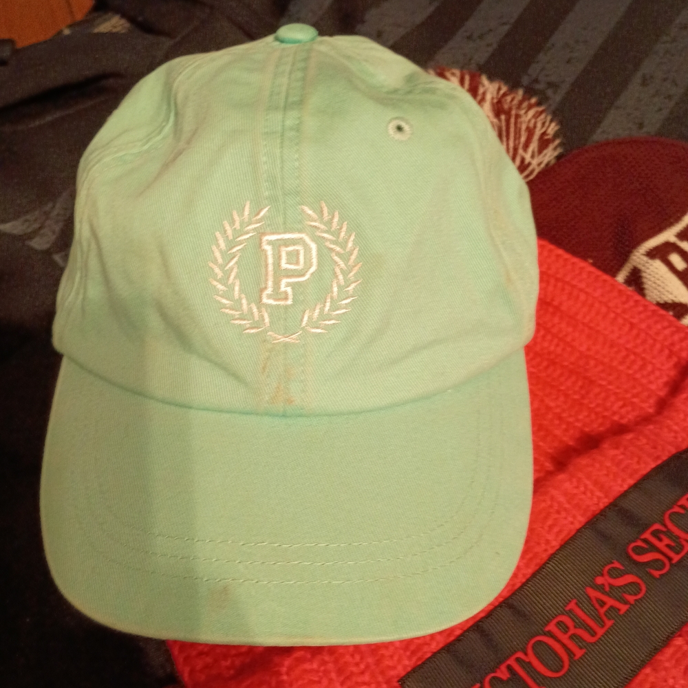 PINK Victoria's Secret Mint Green Cap